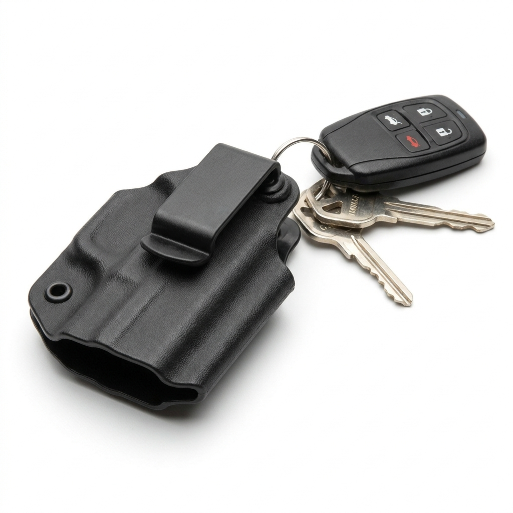 ClipCarry Keychain Holster clipped to keys